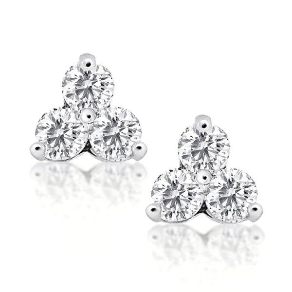Round Cut Cool Stud Earrings