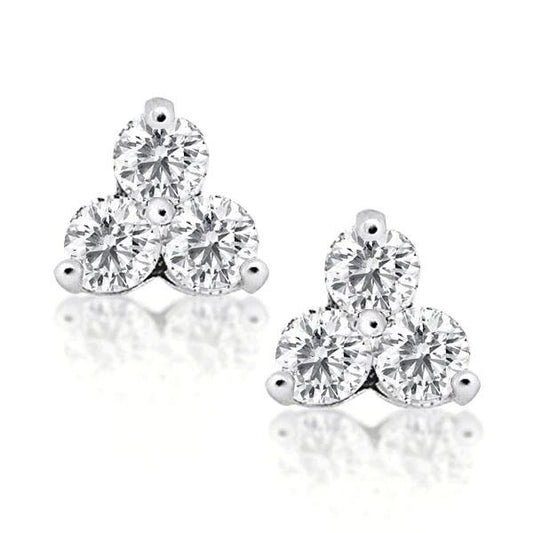 Round Cut Cool Stud Earrings