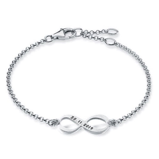 Personalized Infinity Date Bracelet