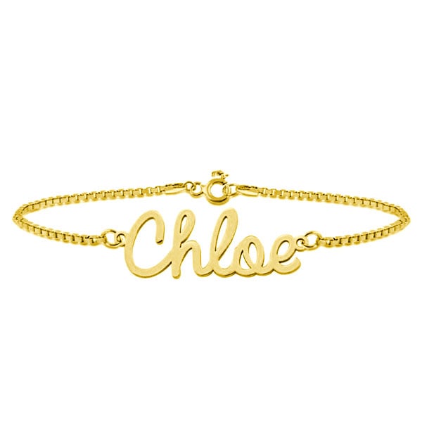 Personalized Name Bracelet In Golden