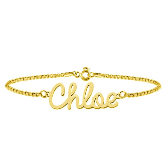 Personalized Name Bracelet In Golden