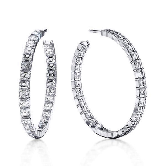 Classic Asscher Cut Hoop Fashion Earrings For Women