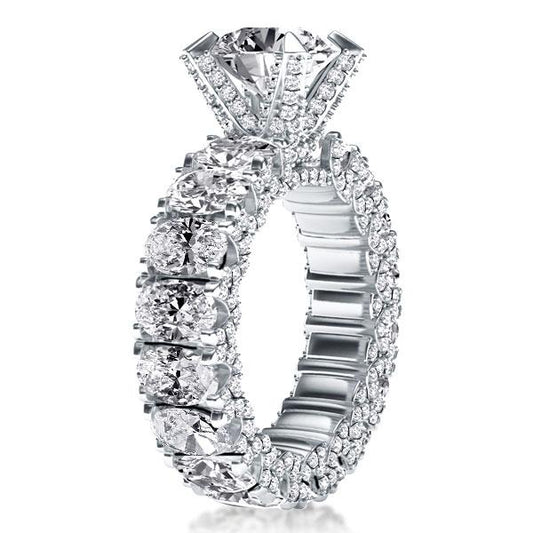 Italo Unique Engagement Ring Silver Ring Eternity Ring