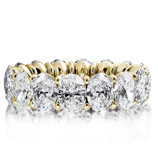 Italo Golden Oval Eternity Created White Sapphire Wedding Band