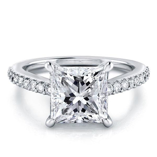 Italo Princess Cut Engagement Ring Classic Engagement Ring