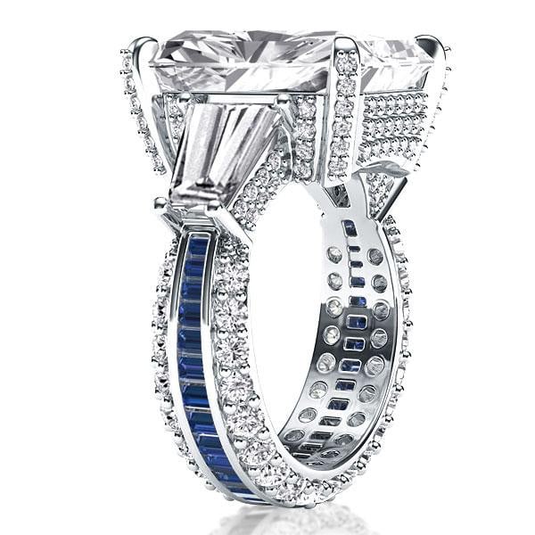 Italo Radiant Cut Unique Engagement Ring Eternity Ring