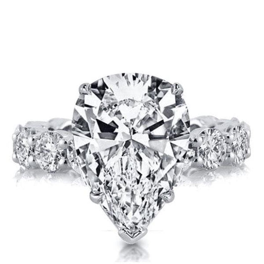 Italo Pear Cut Enagement Ring Eternity Ring Affordable