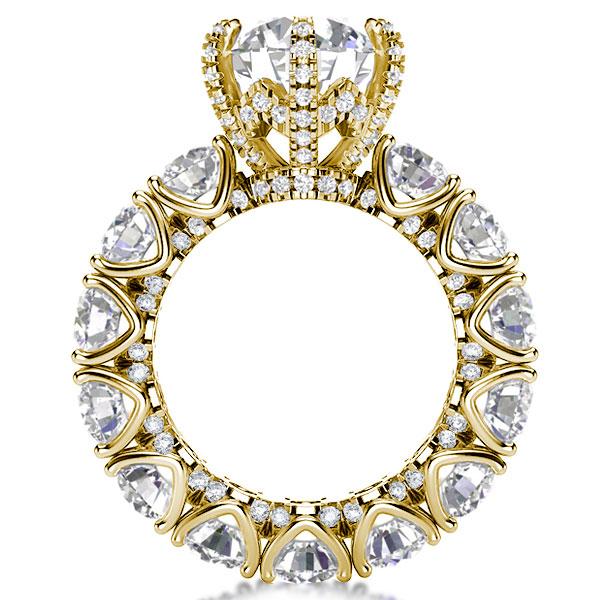 Golden Eternity Round Engagement Ring