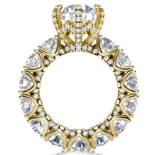 Golden Eternity Round Engagement Ring