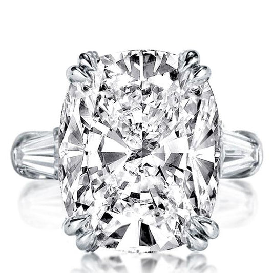 Cushion Three Stone Engagement Ring