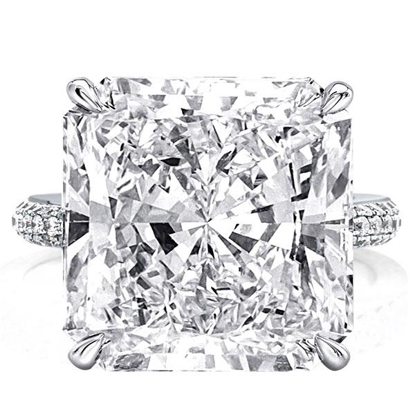 Hidden Halo Radiant Engagement Ring(13.25 CT. TW.)