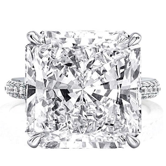 Hidden Halo Radiant Engagement Ring(13.25 CT. TW.)
