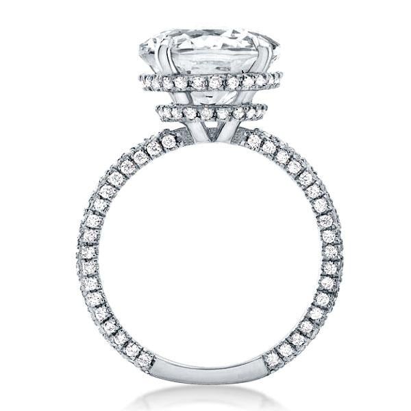 Double Hidden Halo Cushion Engagement Ring