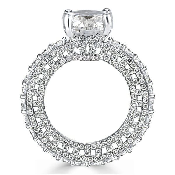 Eternity Cushion Cut Engagement Ring