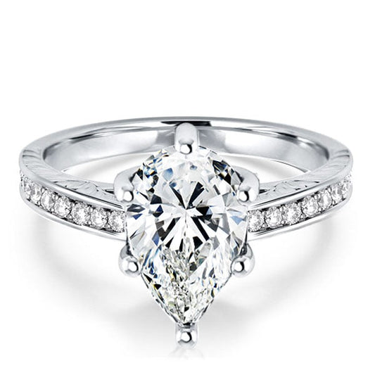 Italo Vintage Pear Shaped Vintage Engagement Ring