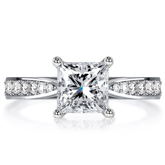 Italo Classic Princess Cut Engagement Ring