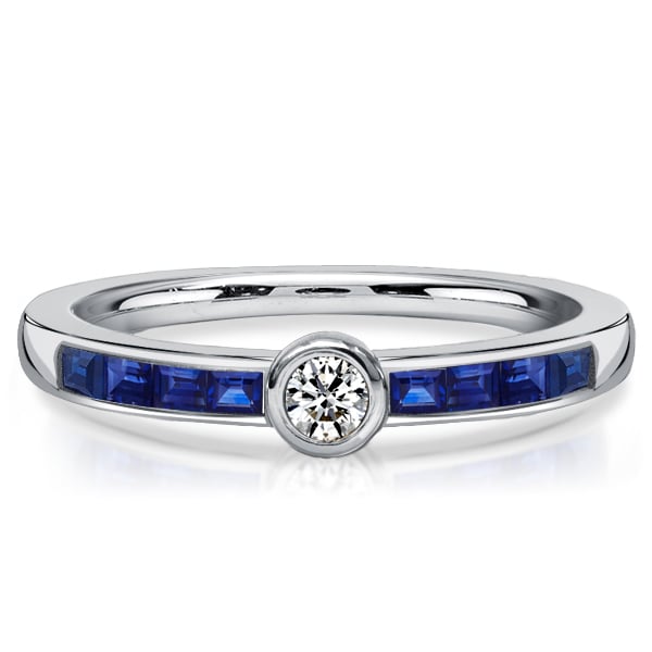 Italo Bezel Setting Vintage Anniversary Rings Simple Rings