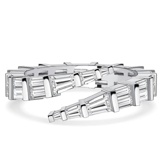 Italo Baguette Cut Bypass Ring Travel Wedding Rings