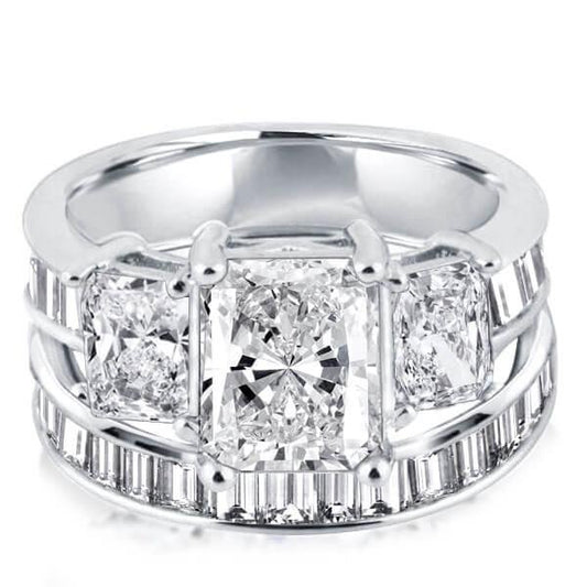Three Stone Bridal Set (7.01 CT. TW.)