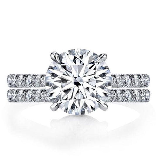 Italo Classic Half Eternity Created White Sapphire Bridal Set