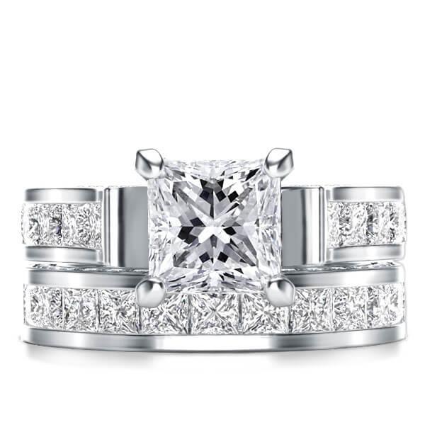 Italo Royal Design Created White Sapphire Bridal Set