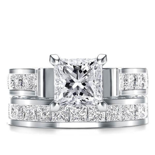 Italo Royal Design Created White Sapphire Bridal Set