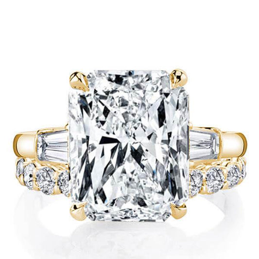 Italo Three Stone Eternity Created White Sapphire Bridal Set