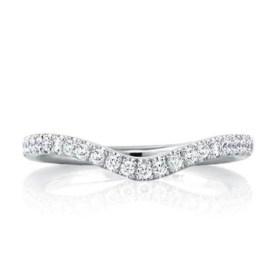 Italo Chevron Wedding Band For Women Stacking Ring Affordable