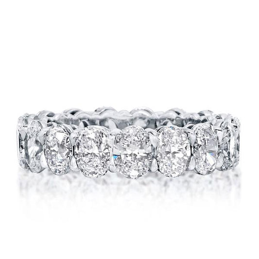 Italo Oval Eternity Ring Eternity Wedding Band For Women
