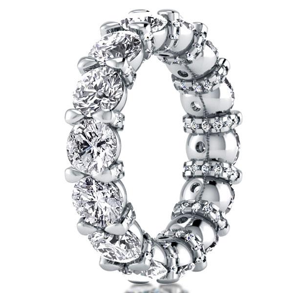 Italo Eterntiy Round Created White Sapphire Wedding Band