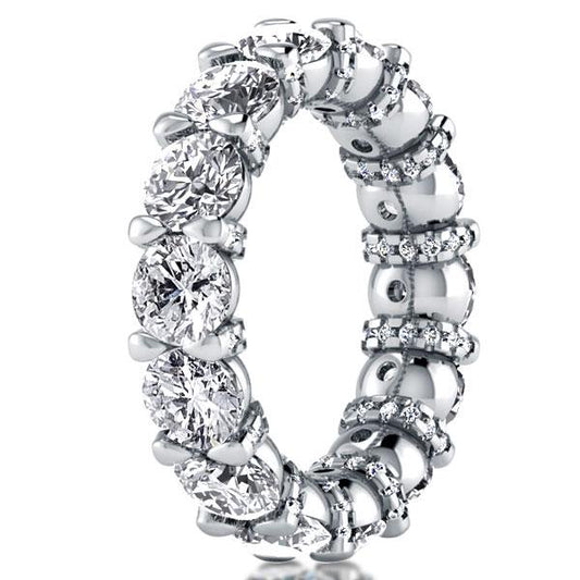 Italo Eterntiy Round Created White Sapphire Wedding Band