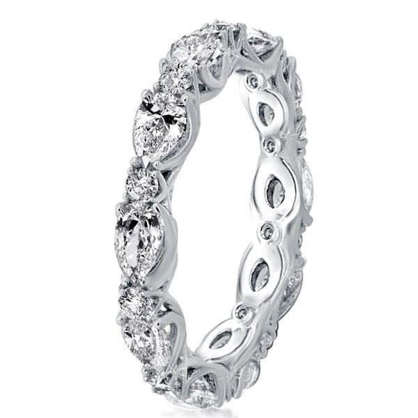 Italo Eternity Pear Created White Sapphire Wedding Band