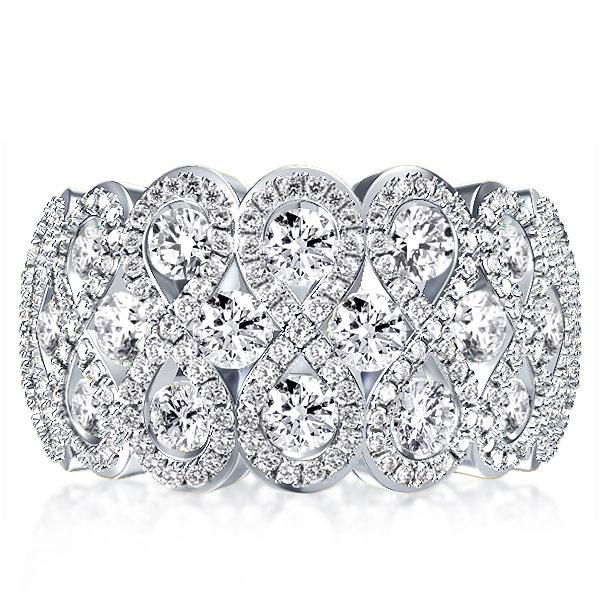 Italo Unique Anniversary Ring Sterling Silver Wedding Band For Her