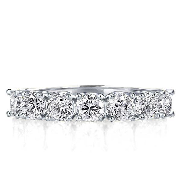 Italo Half Eternity Created White Sapphire Wedding Band