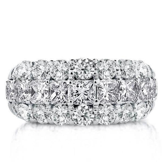 Italo Triple Row Eternity Created White Sapphire Wedding Band