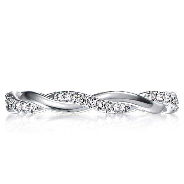 Italo Twist Created White Sapphire Wedding Band Infinity Ring