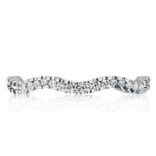 Wave Eternity Created White Sapphire Wedding Band(2.15 CT. TW)