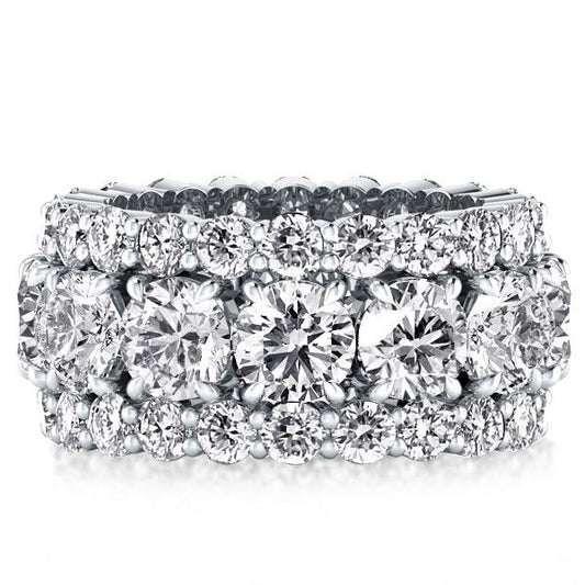 Triple Row Round Wedding Band(7.55 CT. TW.)