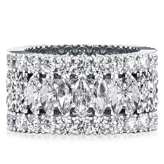 Triple Row Marquise Eterntiy Wedding Band(7.95 CT. TW.)