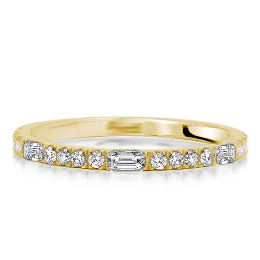 Half Eternity Baguette Cut Wedding Band