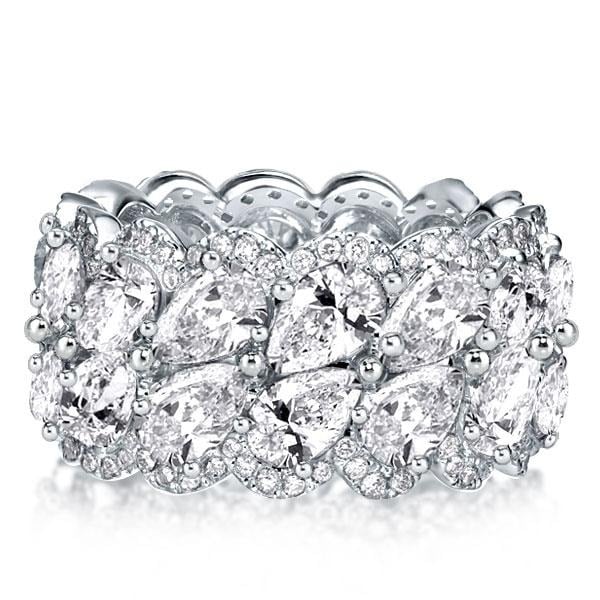 Italo Wide Band Ring For Ladies Eternity Band Silver Cocktail Rings For Women