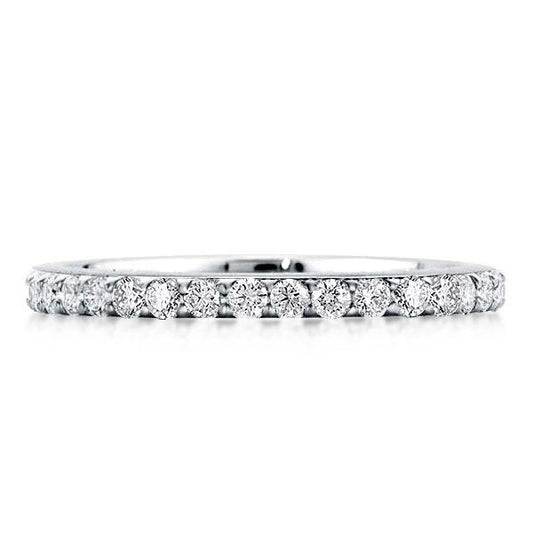 Classic Eternity Shared Prong Round Cut Wedding Band
