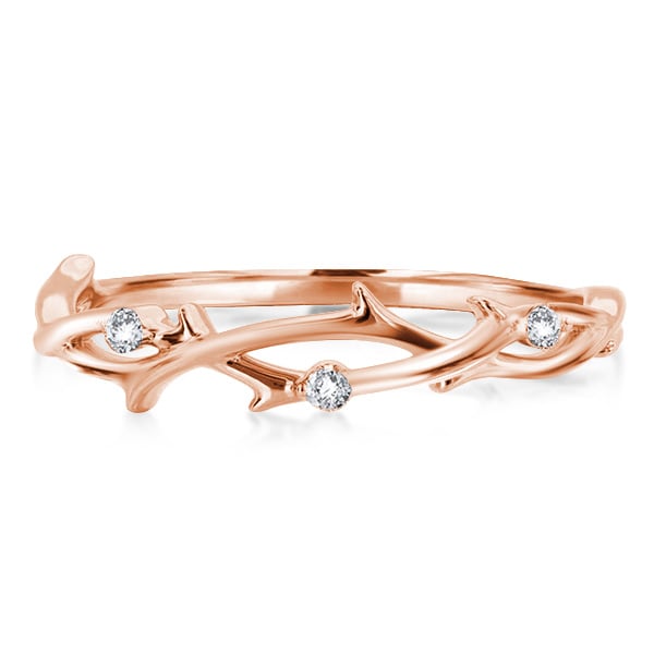Rose Gold Braided Twig Wedding Band