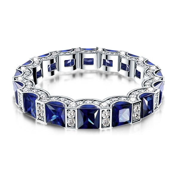 Italo Unique Sapphire Eternity Band Ring For Women