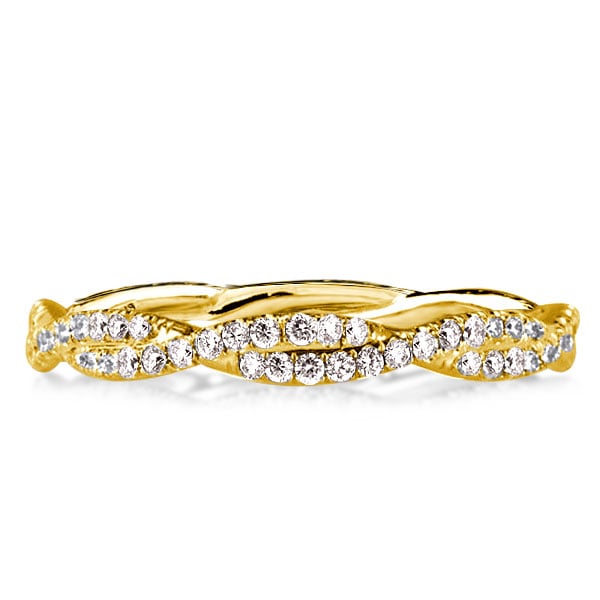 Golden Twist Wedding Band Infinity Ring Eternity Band For Women