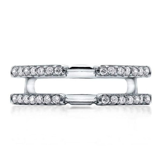 Italo Classic White Sapphire Enhancers Band Ring Guard Enhancers Ring