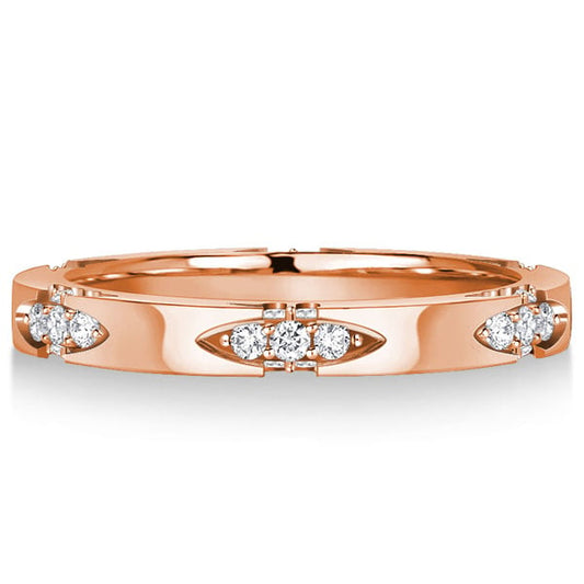 Italo Unique White Sapphire Lacie Wedding Band Lacie Ring