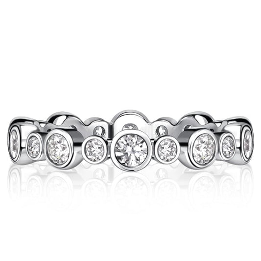 Italo Bezel Set Round Cut Eternity Band Eternity Rings