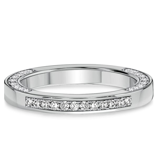 Italo Paved Round Cut Eternity Band For Women Pave Ring Band
