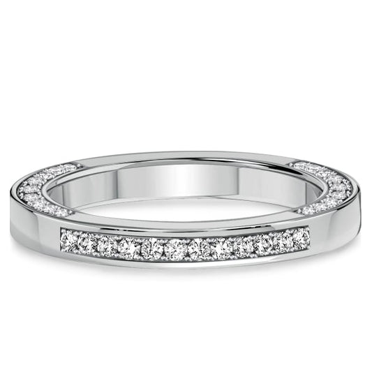 Italo Paved Round Cut Eternity Band For Women Pave Ring Band